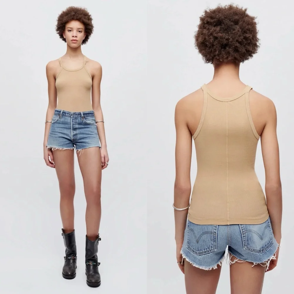 RE/DONE Hanes Ribbed Tank, S - Picture 1 of 7